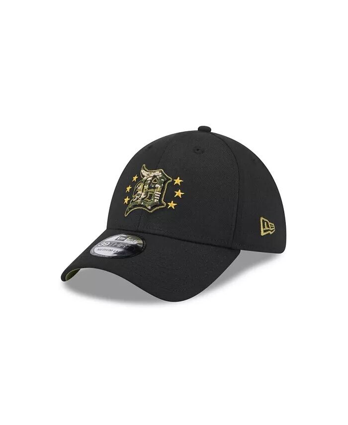 

Мужская черная гибкая кепка Detroit Tigers ко Дню вооруженных сил 2024 39THIRTY New Era, черный