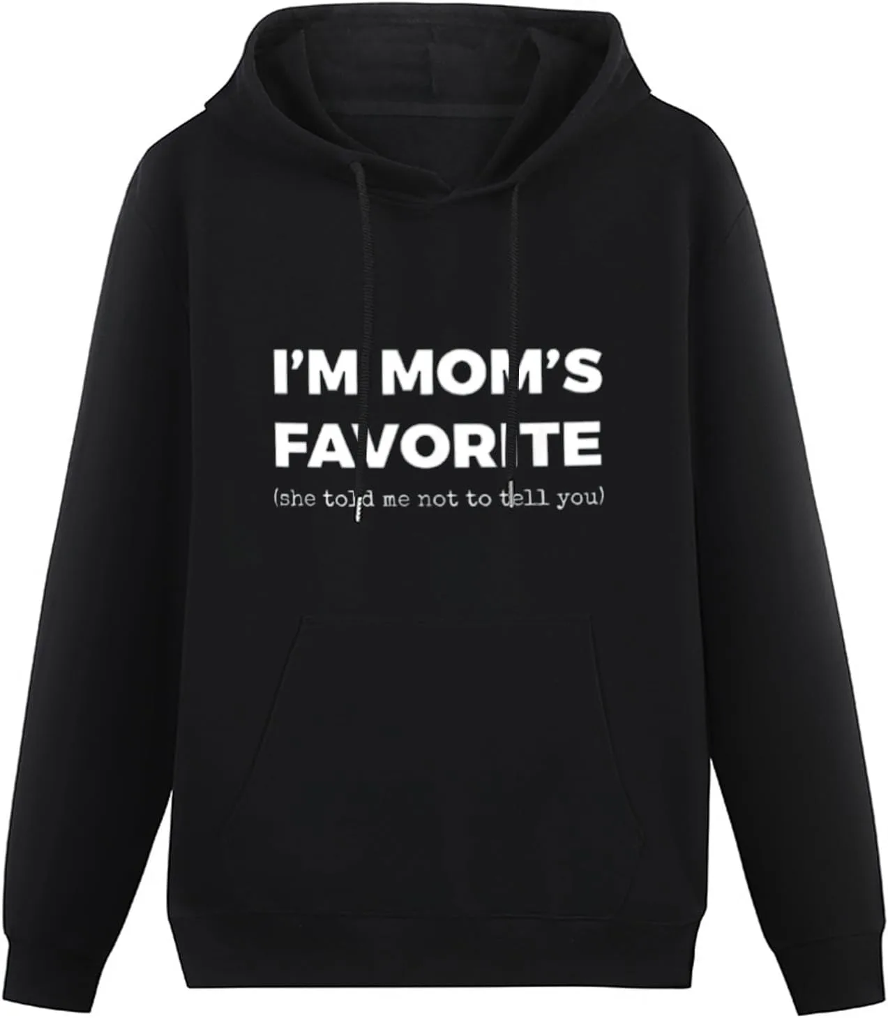 Толстовка с капюшоном I'm Mom's Favorife, мягкая, стильная, с длинным рукавом и карманом — фото 4
