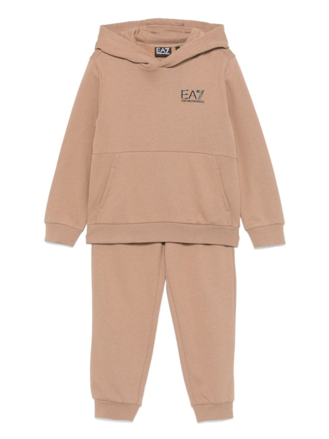 

Детский спортивный костюм с логотипом Emporio Armani Kids, коричневый