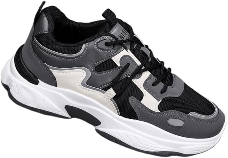 

Мужские низкие спортивные кроссовки - шнуровка с бантовым узлом и амортизирующая резиновая подошва - дышащий верх из ПУ - подходят для всех сезонов Clolinde, черный