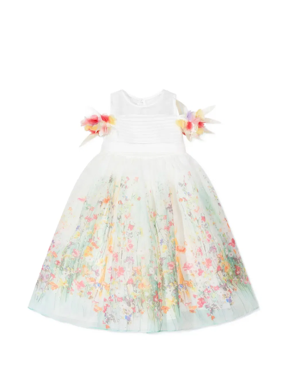 Платье с цветочной аппликацией Dress & Fleur, нейтральный