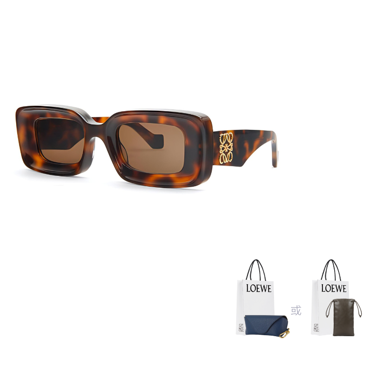 

Прямоугольные солнцезащитные очки LOEWE, коричневый