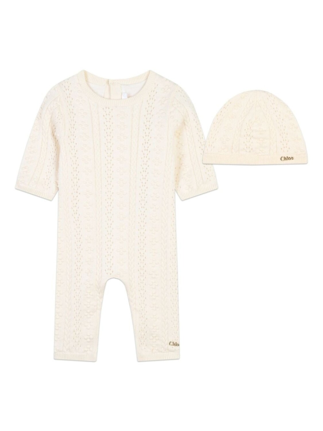 

Chloé Kids трикотажный костюм, серый