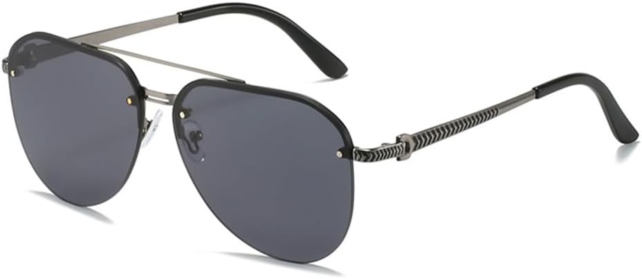 

Ретро солнцезащитные очки без оправы с двойной перемычкой для женщин, прозрачные градиентные линзы, леопардовый принт, защита от ультрафиолета UV400 для мужчин, панк-солнцезащитные очки generic, Black