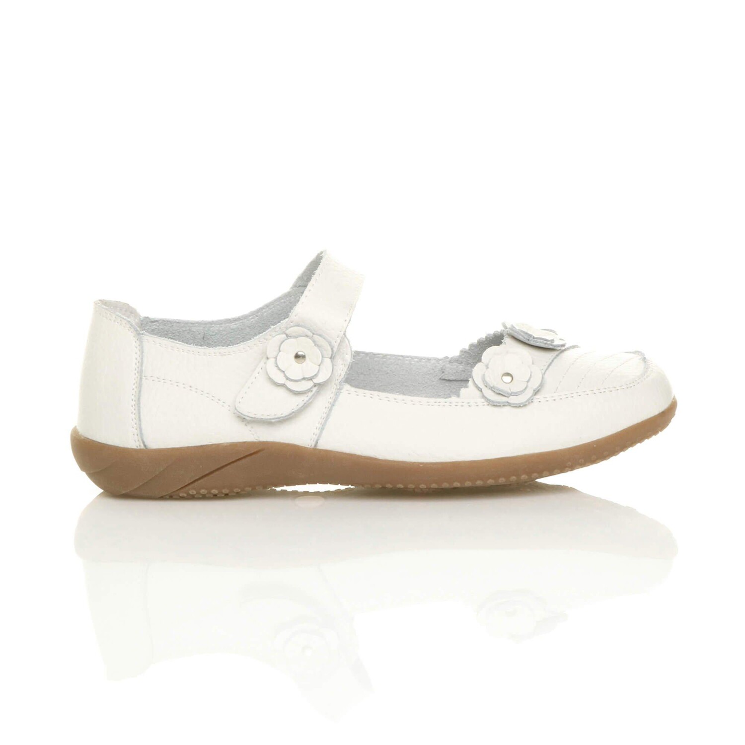 Кожаные туфли Мэри Джейн на низком каблуке Comfort Touch Close AJVANI, белый — фото 2
