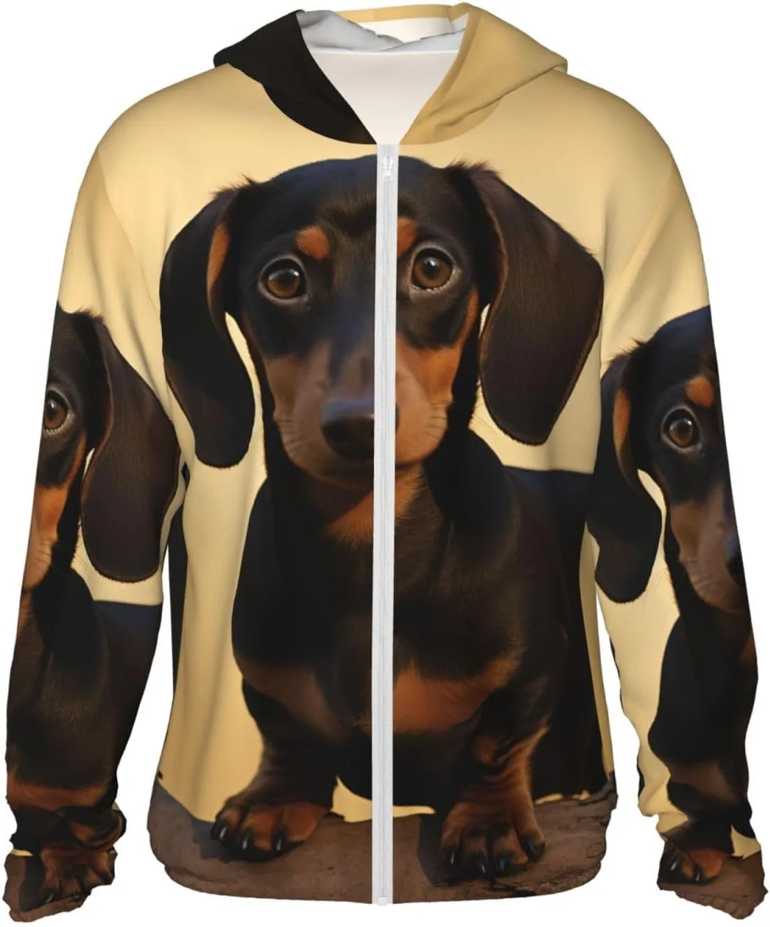 

Мужская куртка UPF 50+ с капюшоном в виде таксы HJTRW