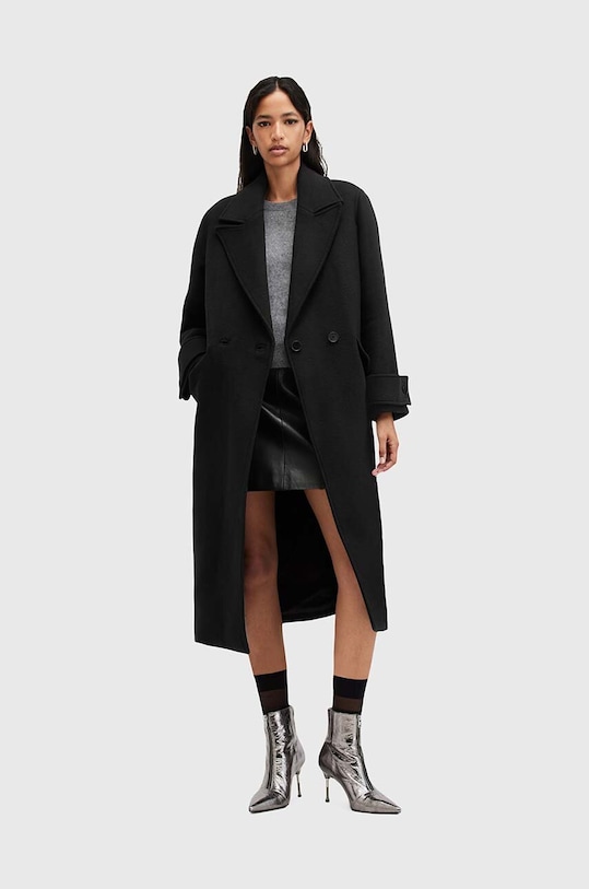 

Пальто с добавлением шерсти Mabel Coat Allsaints, черный