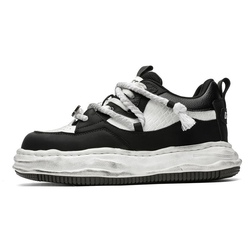 

Низкие, износостойкие, противоскользящие мужские кроссовки KUNGFUDEER, White Black