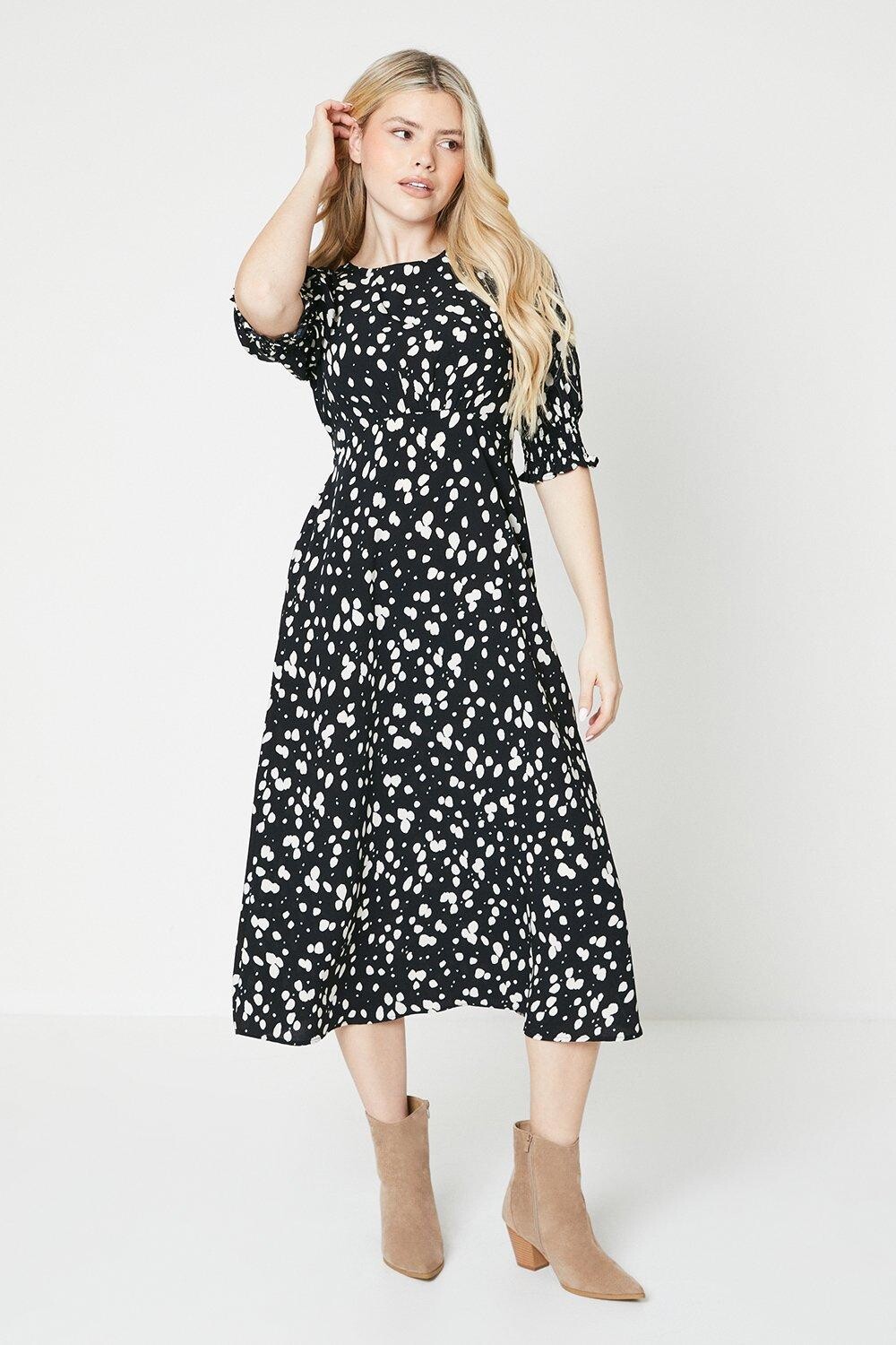 

Платье миди с абстрактными присборенными манжетами Dorothy Perkins, мультиколор