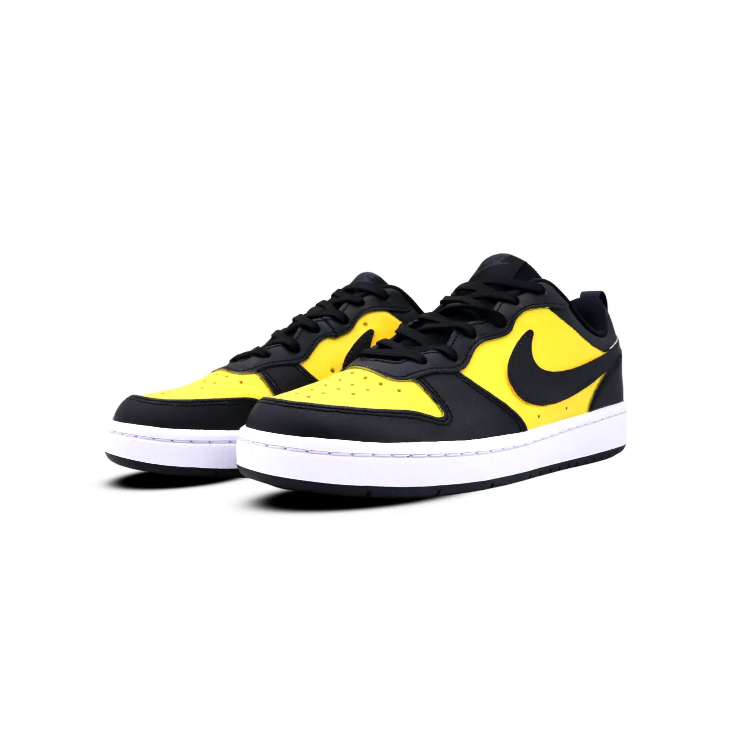 Кроссовки для скейтбординга Court Borough Lemon Moe устойчивые к истиранию низкие детские Nike черные желтые для подростков — фото 3