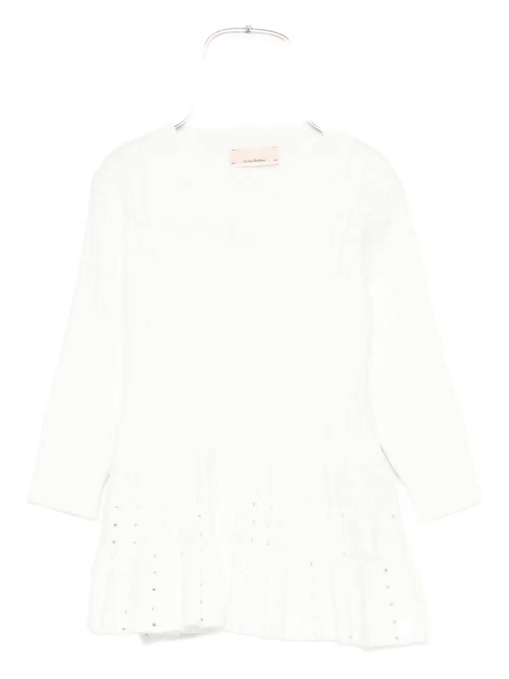 

Платье с баской Elisabetta Franchi La Mia Bambina, белый