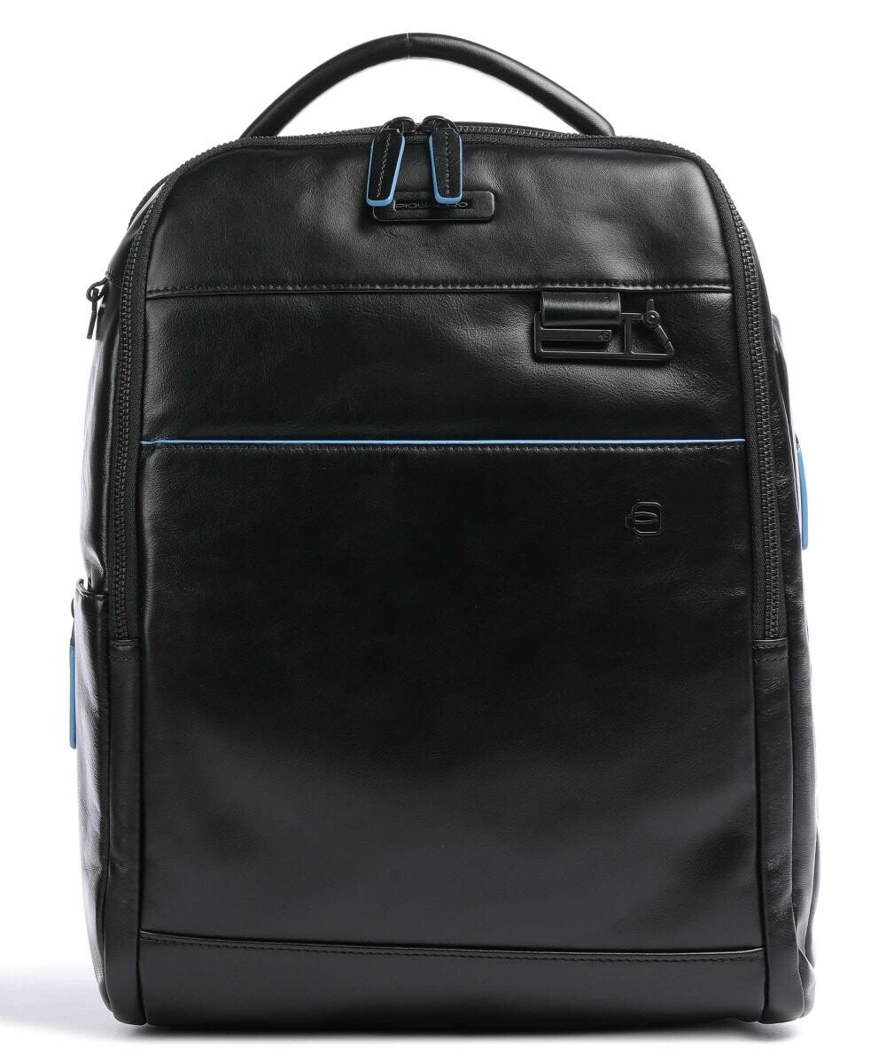 

Рюкзак для ноутбука Blue Square Revamp RFID 14 дюймов из мелкозернистой яловой кожи Piquadro, черный