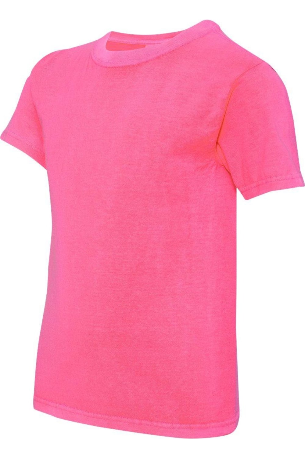 Футболка Comfort Colors Garment-Dyed Youth Heavyweight, неоново-розовый — фото 3