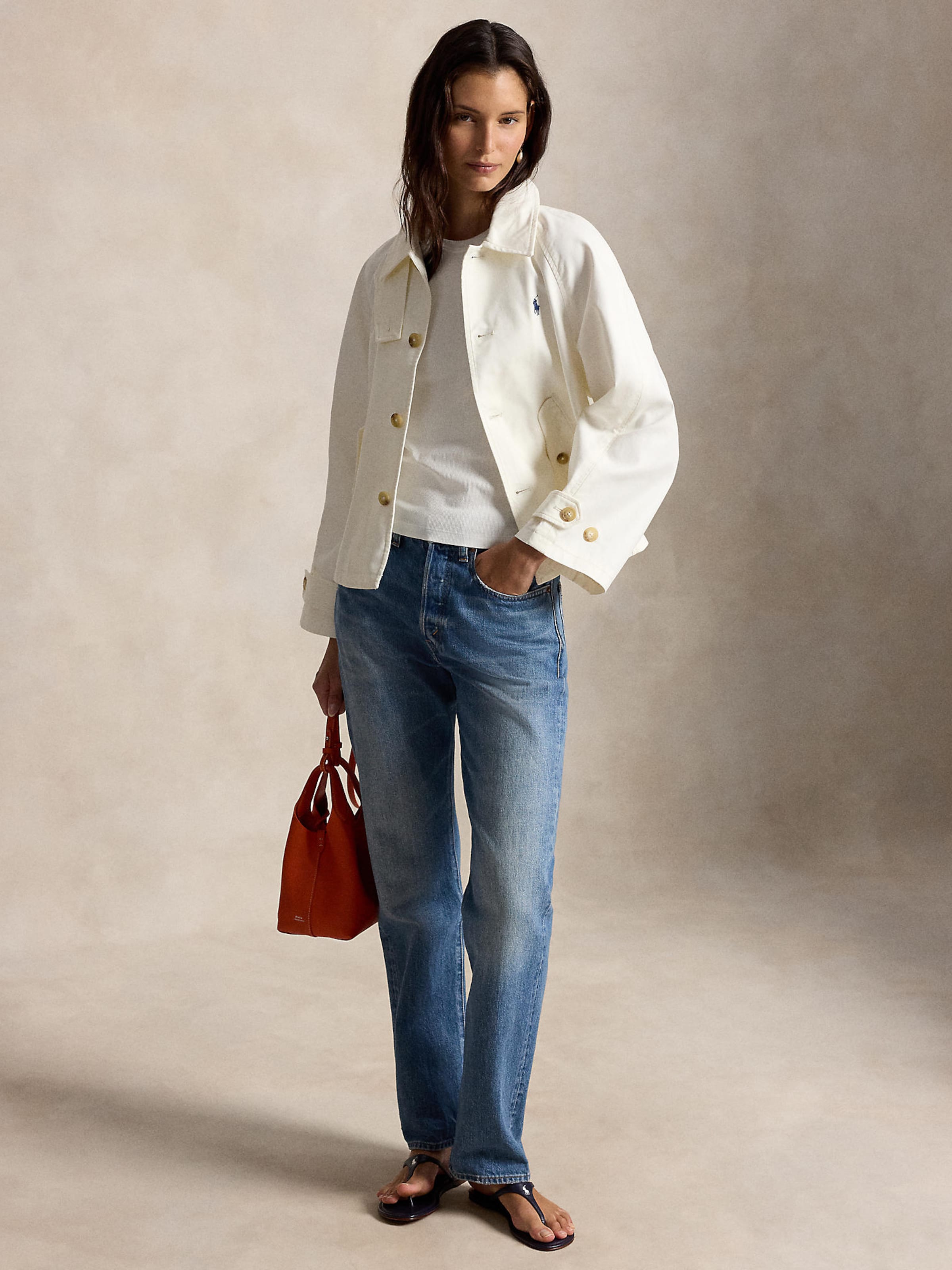 Polo Ralph Lauren Куртка для межсезонья в цвете Cream — фото 4