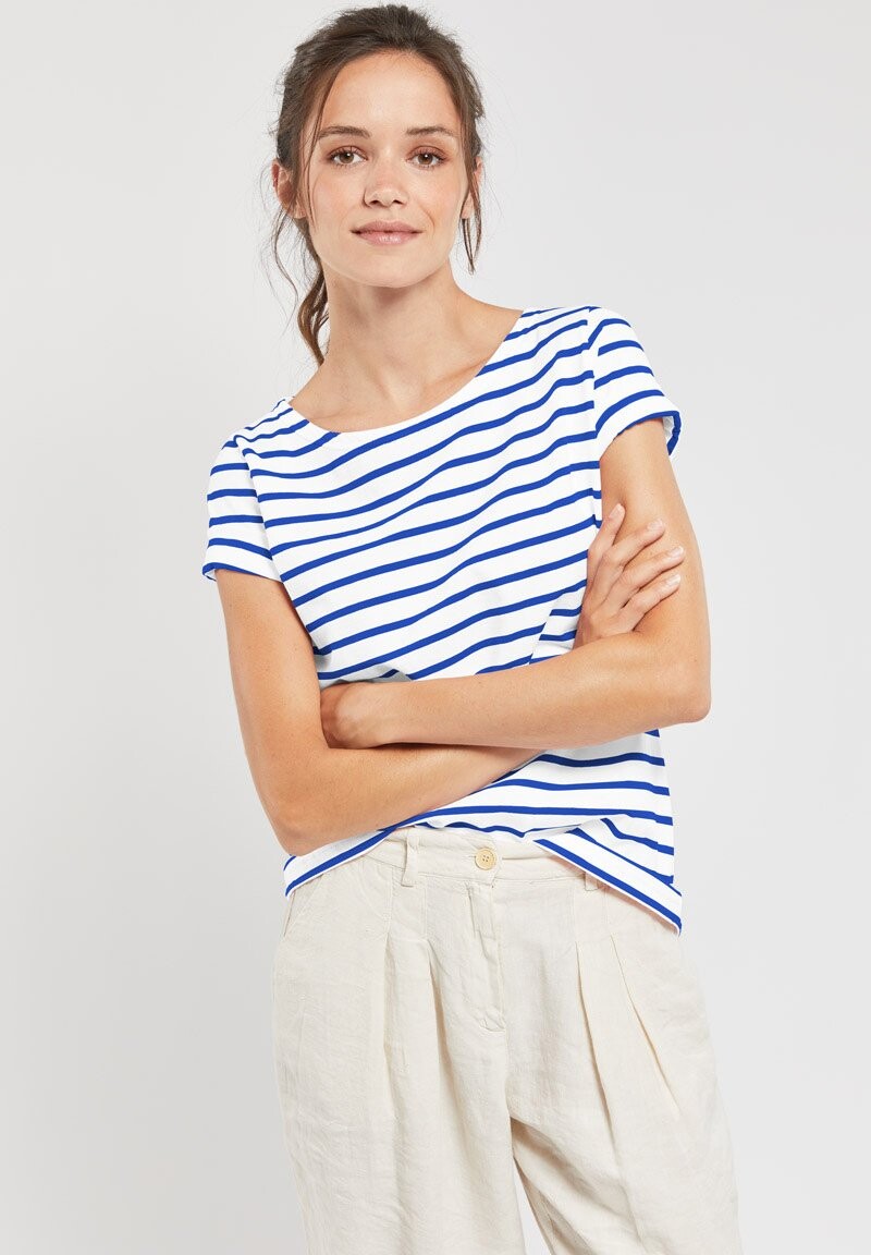 

Футболка с принтом MARINIÈRE CLASSIC T-SHIRT Armor lux, белый