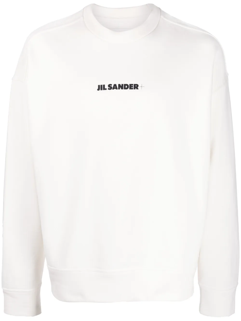 

Толстовка с круглым вырезом и логотипом JIL SANDER, белый
