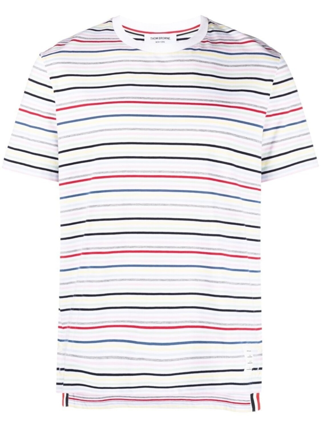 

Thom Browne striped short-sleeve T-shirt, белый