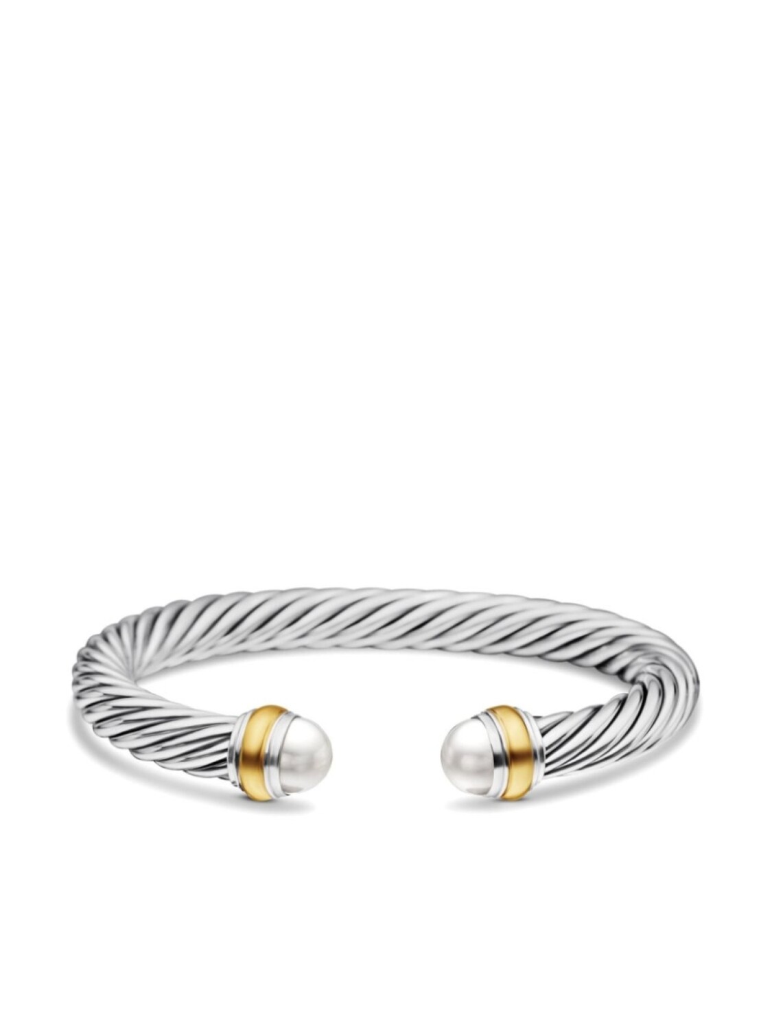 

Браслет Classic Cable из желтого золота 14 карат David Yurman, серебряный