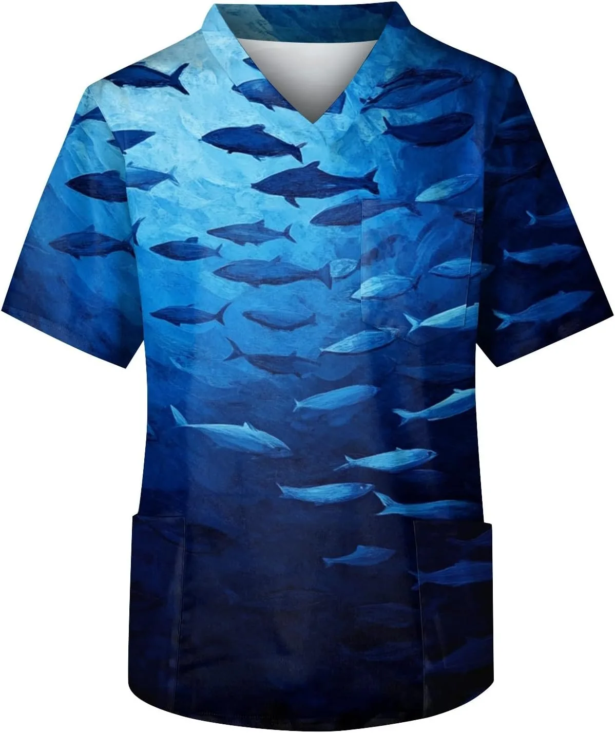 

Мужская футболка с принтом для скраба, короткий рукав, спортивный крой, с карманами WENKOMG1