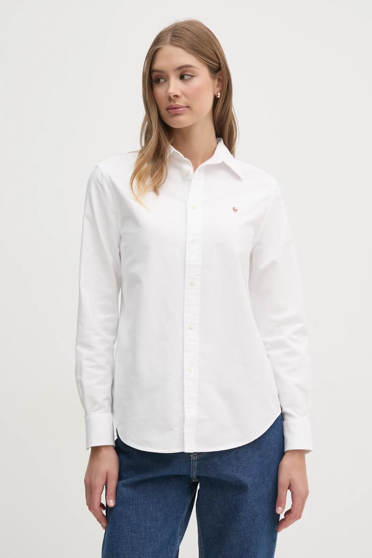 

Хлопковая рубашка Polo Ralph Lauren, белый