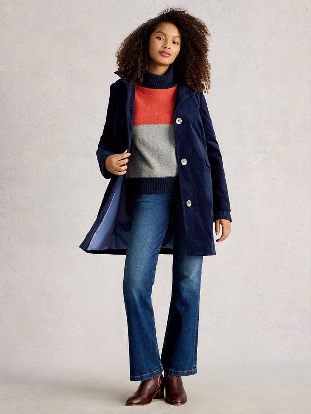 

бархатное пальто Karla White Stuff, Dark Navy