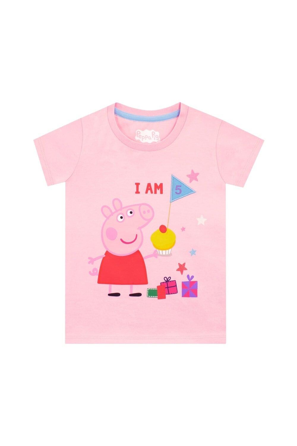

Футболка «Мне 5 лет» Peppa Pig, розовый