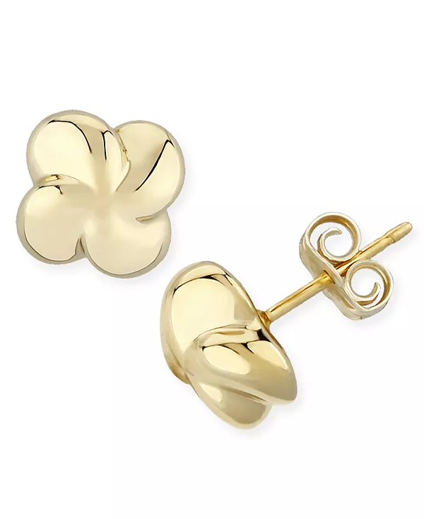 

Объемные серьги-гвоздики в оправе из 14-каратного золота (10 мм) Macy'S, gold