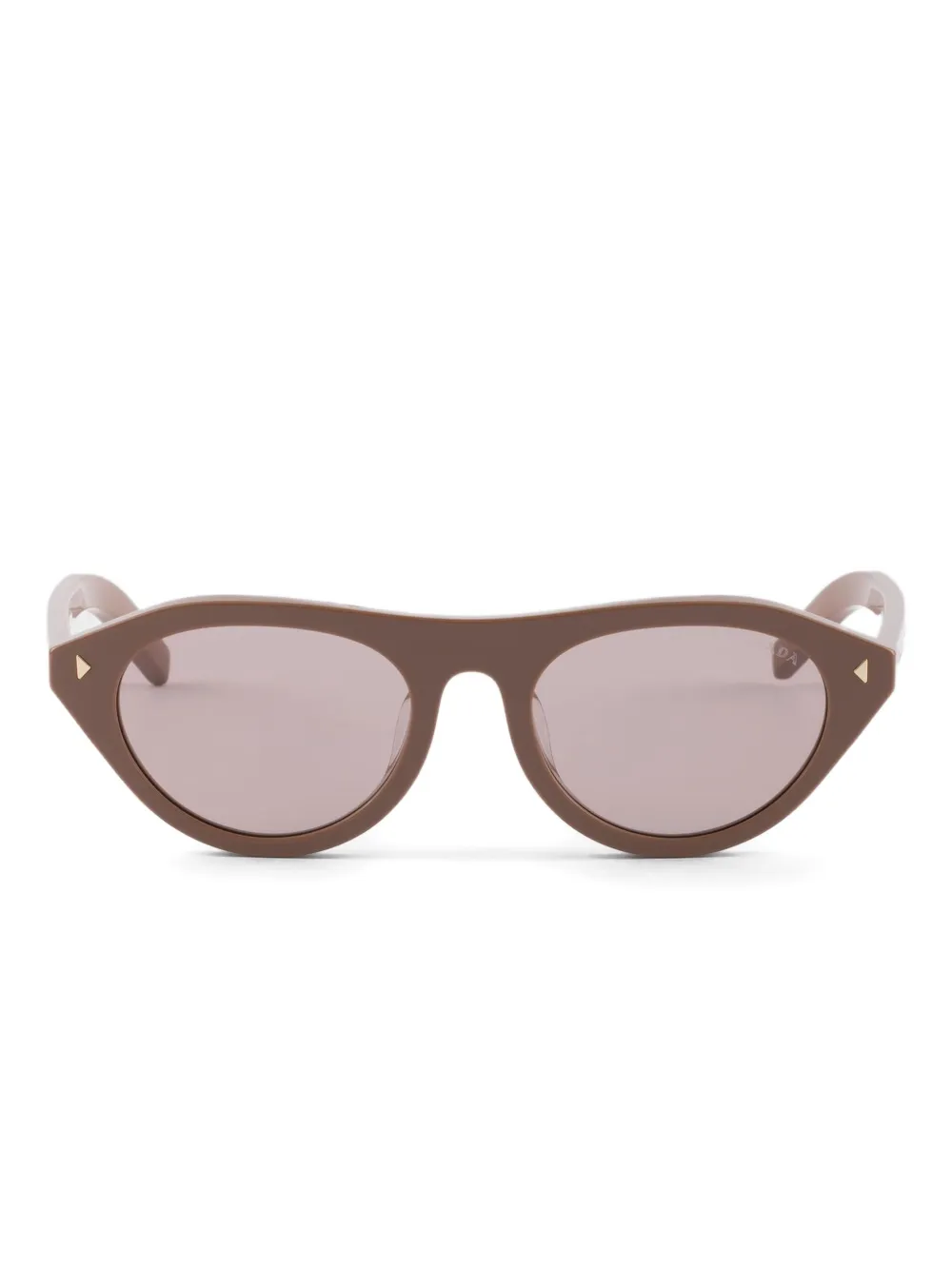

Солнцезащитные очки в оправе 'кошачий глаз' Prada Eyewear, коричневый