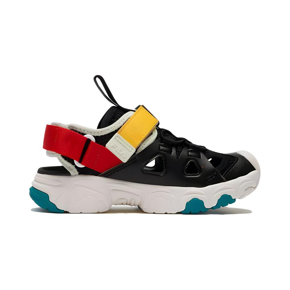 Прочные Дышащие Легкие Детские Сандалии Black Milk White для детей 3-7 лет FILA KIDS, Black/Milk White — фото 3