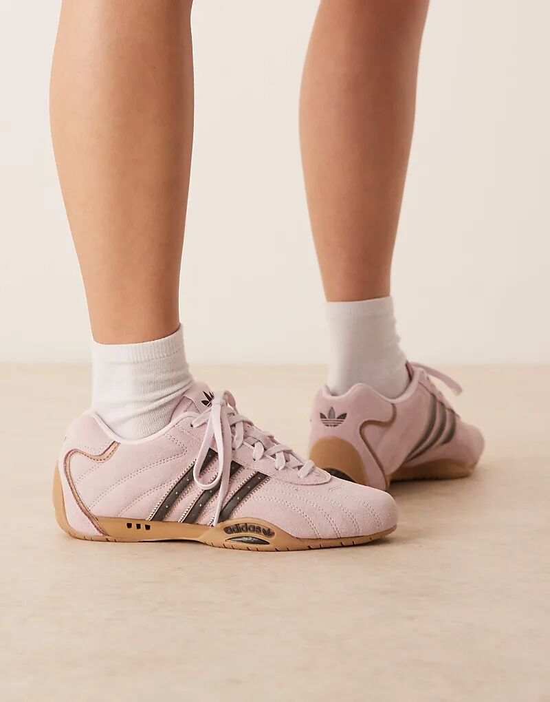 Кроссовки adidas Originals AdiRacer розового и коричневого цветов — фото 3
