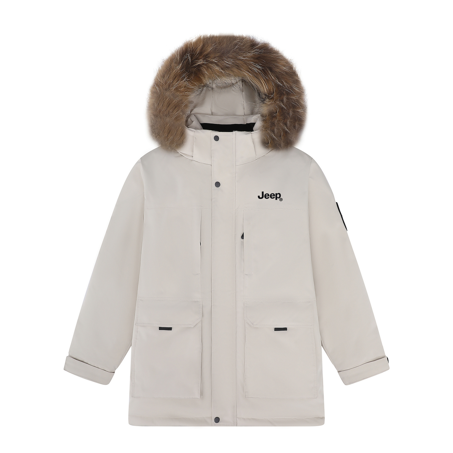 

Пуховик Unisex утепленный парка Jeep, экрю