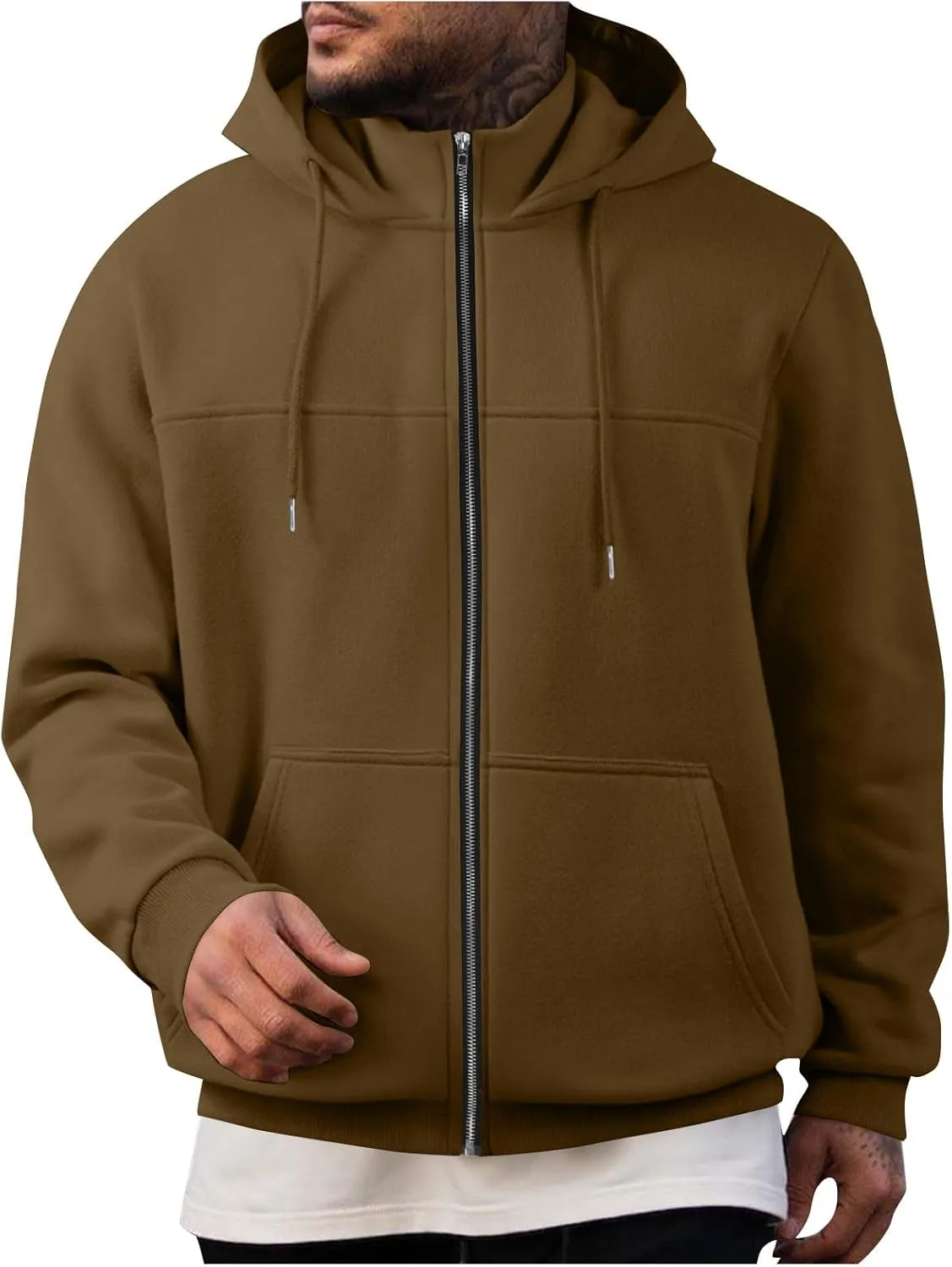 

Толстовка с капюшоном для мужчин, zip up, оверсайз