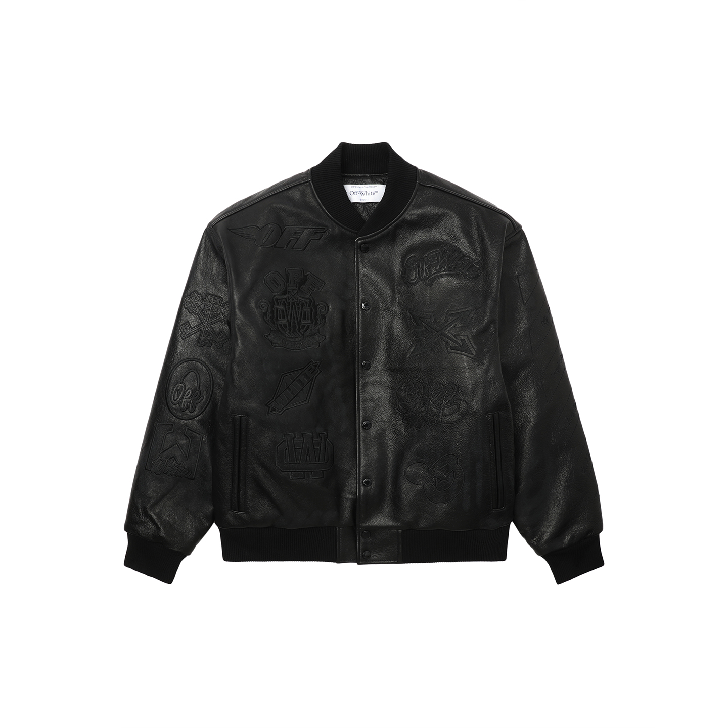 OFF-WHITE OFF WHITE бейсбольная майка Unisex с бейсбольным воротником средней плотности — фото 3