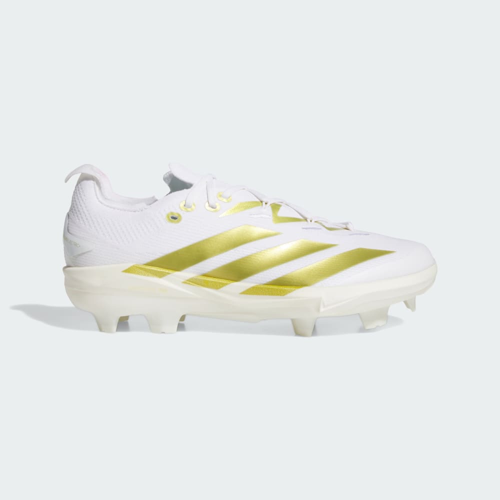 

Бутсы Adidas Adizero Electric+ 2.0 TPU Cleats, цвет Cloud White/Gold Metallic/Gold Metallic