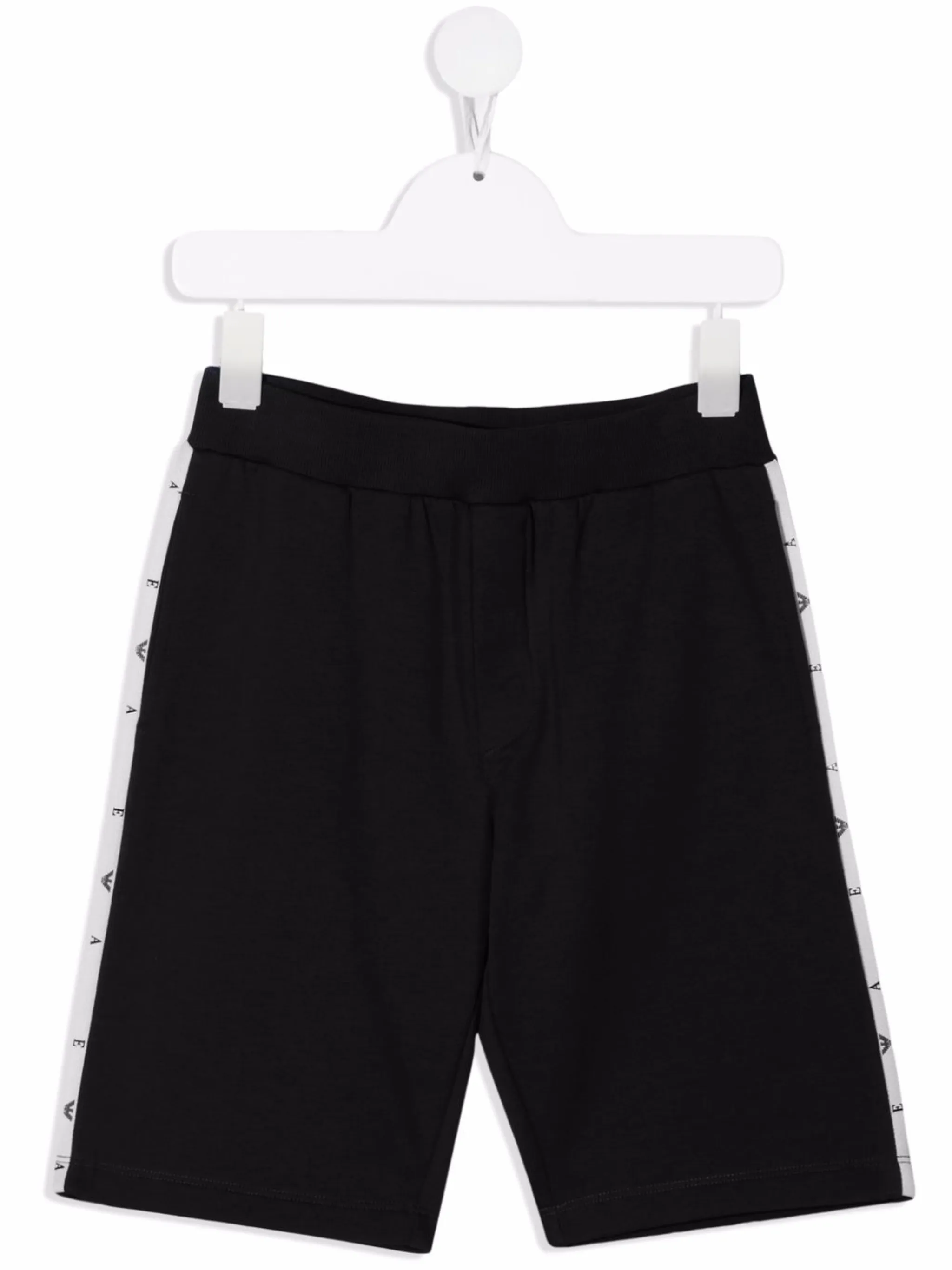 

Спортивные шорты с логотипами на лампасах Emporio Armani Kids, синий