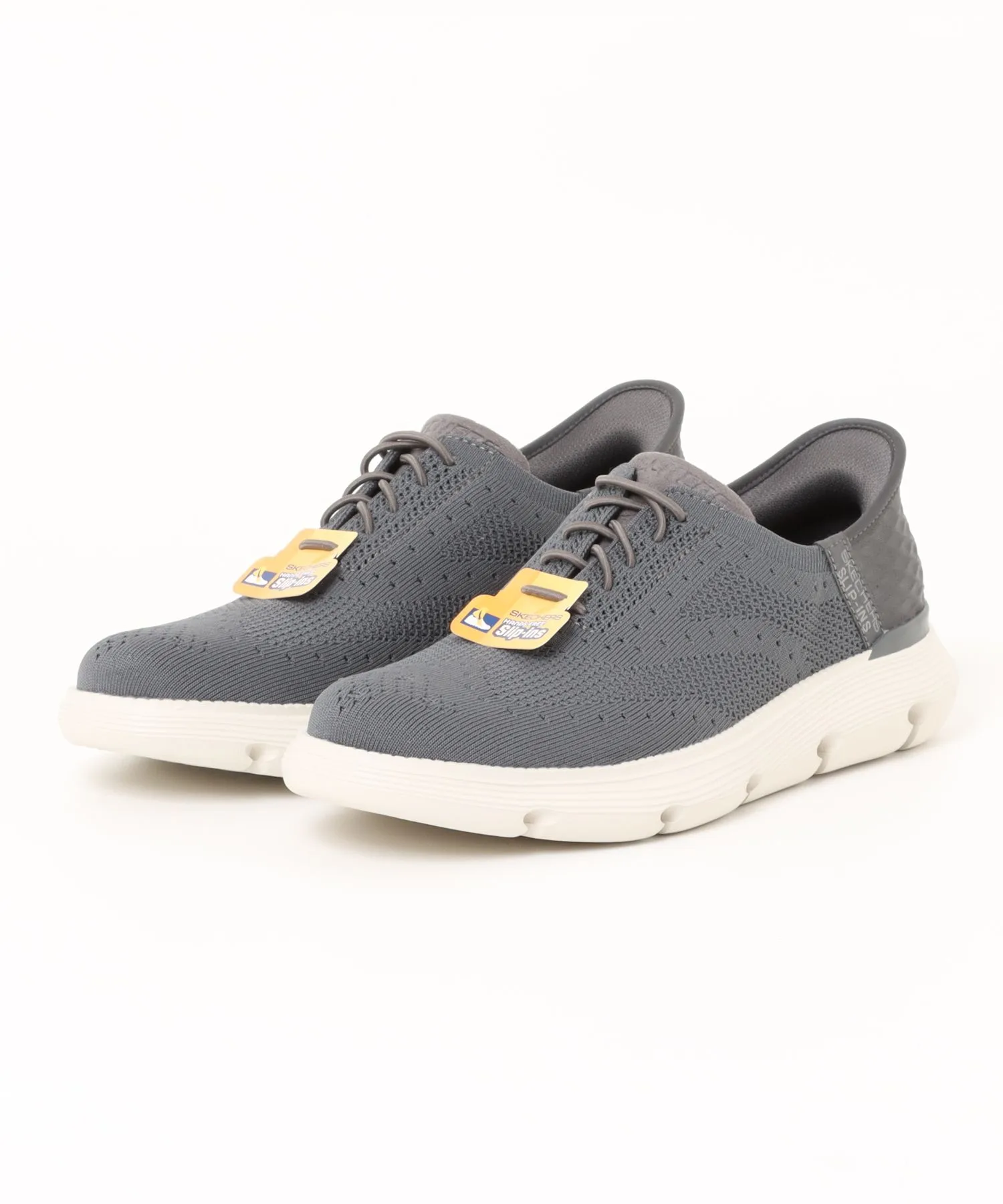 Мужские кроссовки без шнуровки Skechers Hands Free Slip-ins Garza - Palma серые