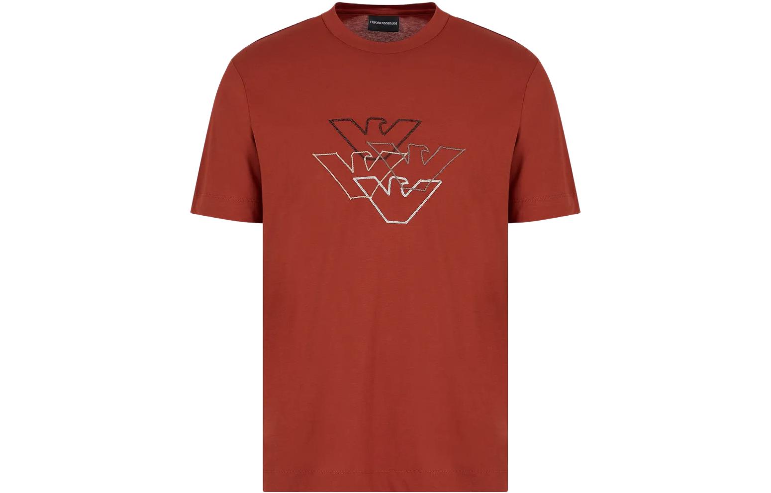 

EMPORIO ARMANI Футболка мужская красная, Красный, EMPORIO ARMANI Футболка мужская красная