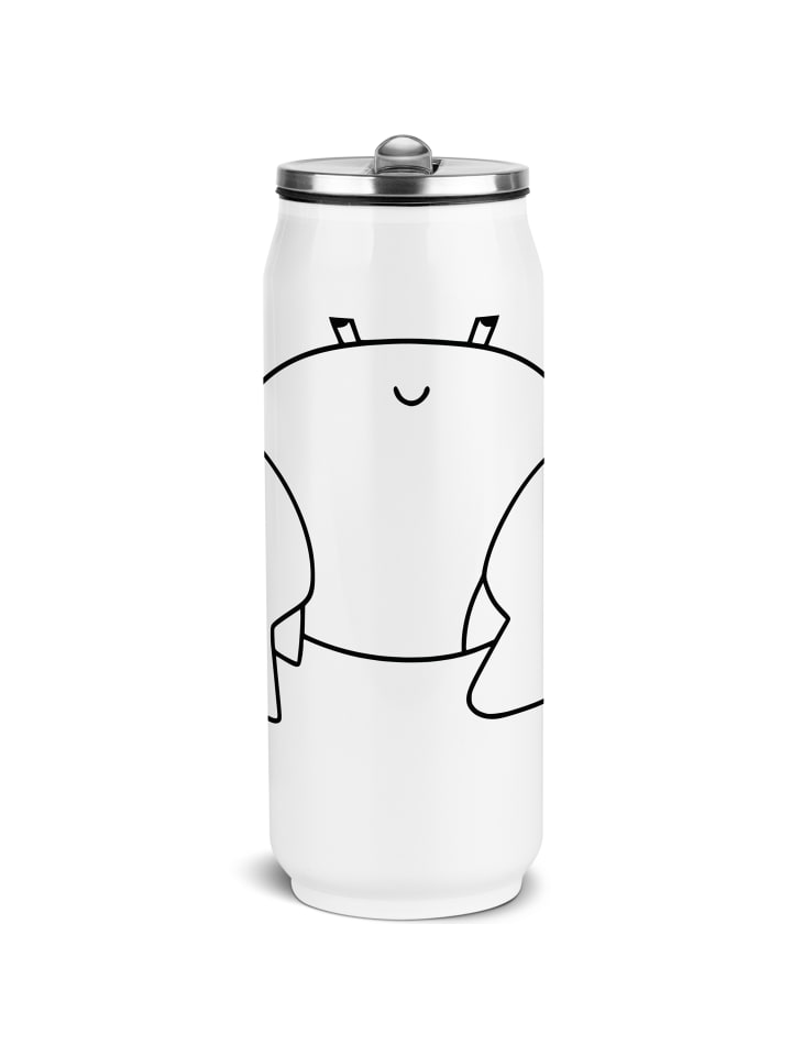 

Mr. & Mrs. Panda Спортивная бутылка для воды, знак зодиака Рак, без надписи, белого цвета