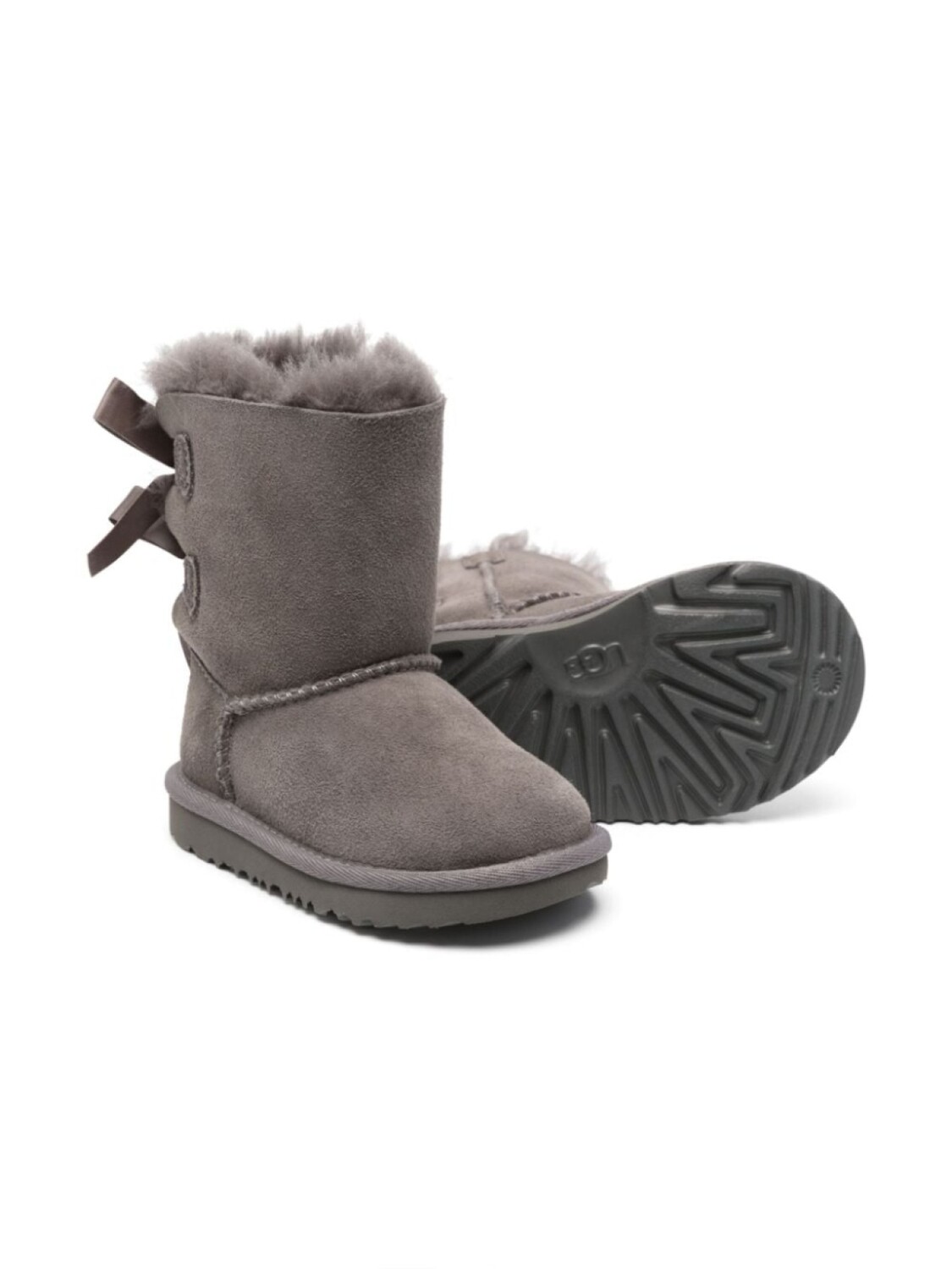 UGG Kids сапоги Bailey Bow II, серый — фото 2