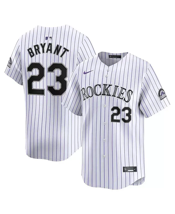 

Мужская белая лимитированная игровая футболка Kris Bryant Colorado Rockies Nike