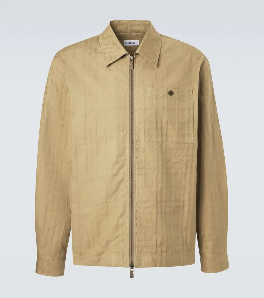 Куртка Burberry Хлопковая в клетку, бежевый