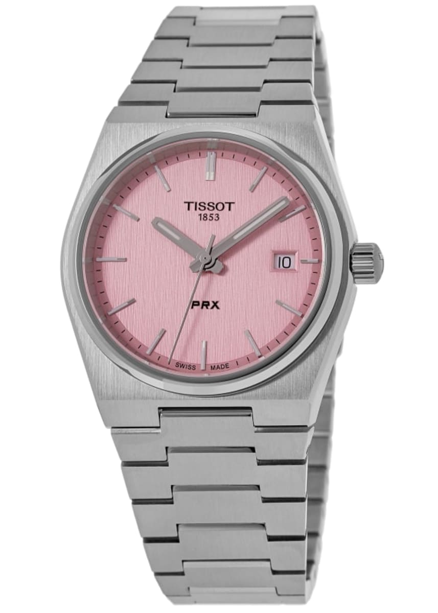 

Tissot PRX 35 мм кварцевые розовые стальные часы женские T137.210.11.331.00