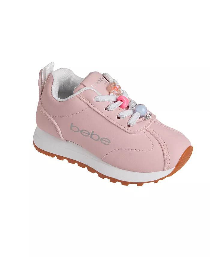 

Туфли для девочек Toddler Girls Lace Charms с металлическим логотипом Bebe, розовый