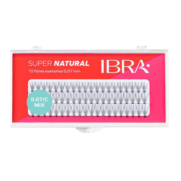 

Ресницы микс (8,10,12 мм), 60 шт./1 упаковка. Ibra Makeup Super natural