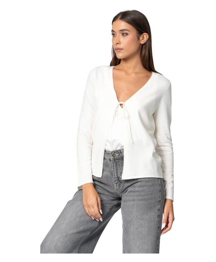 

Элегантный кардиган с длинными рукавами и поясом. Kocca, белый