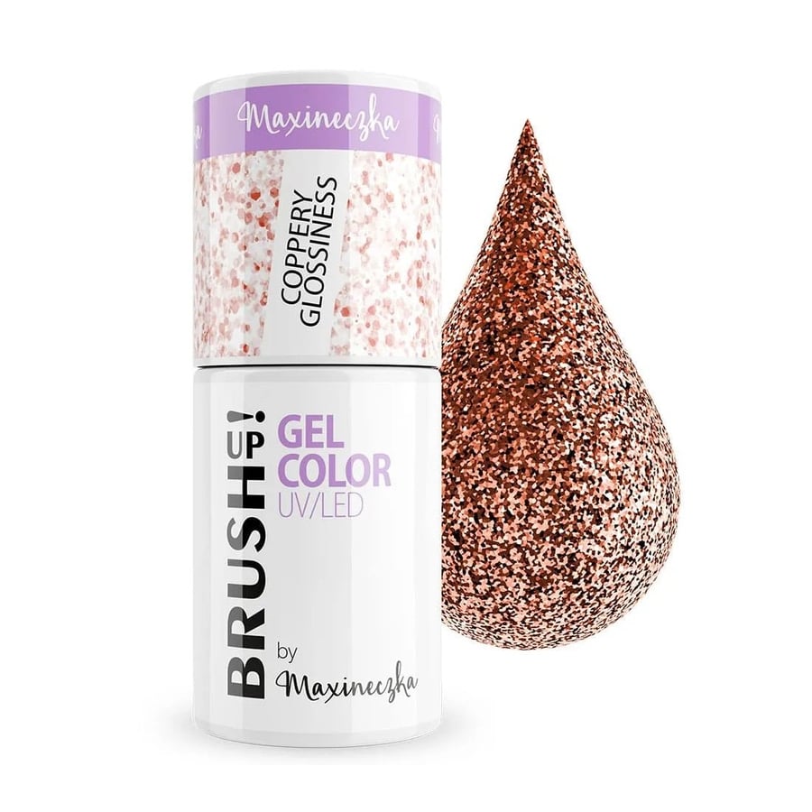 

BrushUp!, гибридный гель-лак для ногтей с УФ- и светодиодным эффектом Coppery Glossiness 5 г