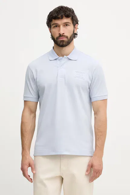 Поло из 100% хлопка Lacoste, синий