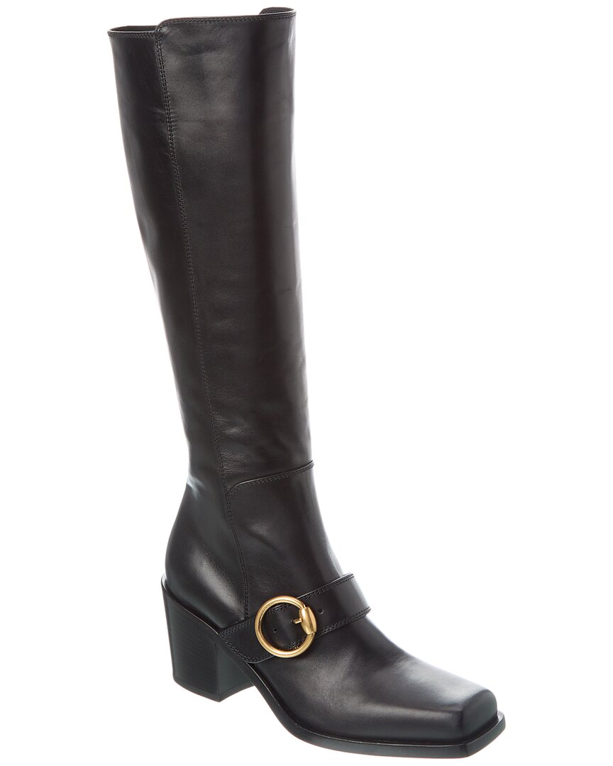 Кожаные сапоги Gianvito Rossi Wayne 60 выше колена, черный