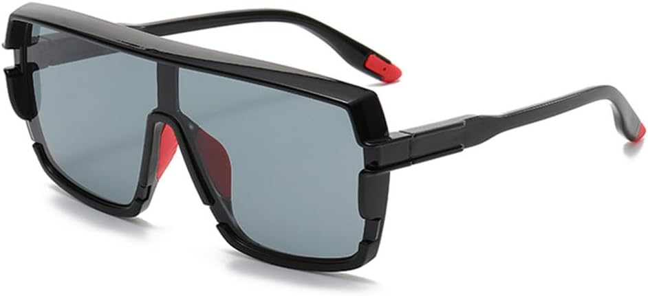 

Солнцезащитные очки в крупной оправе для мужчин, цельные линзы, солнцезащитные очки для женщин, зеленые, фиолетовые, с защитой от УФ-излучения UV400, аксессуары generic, Black