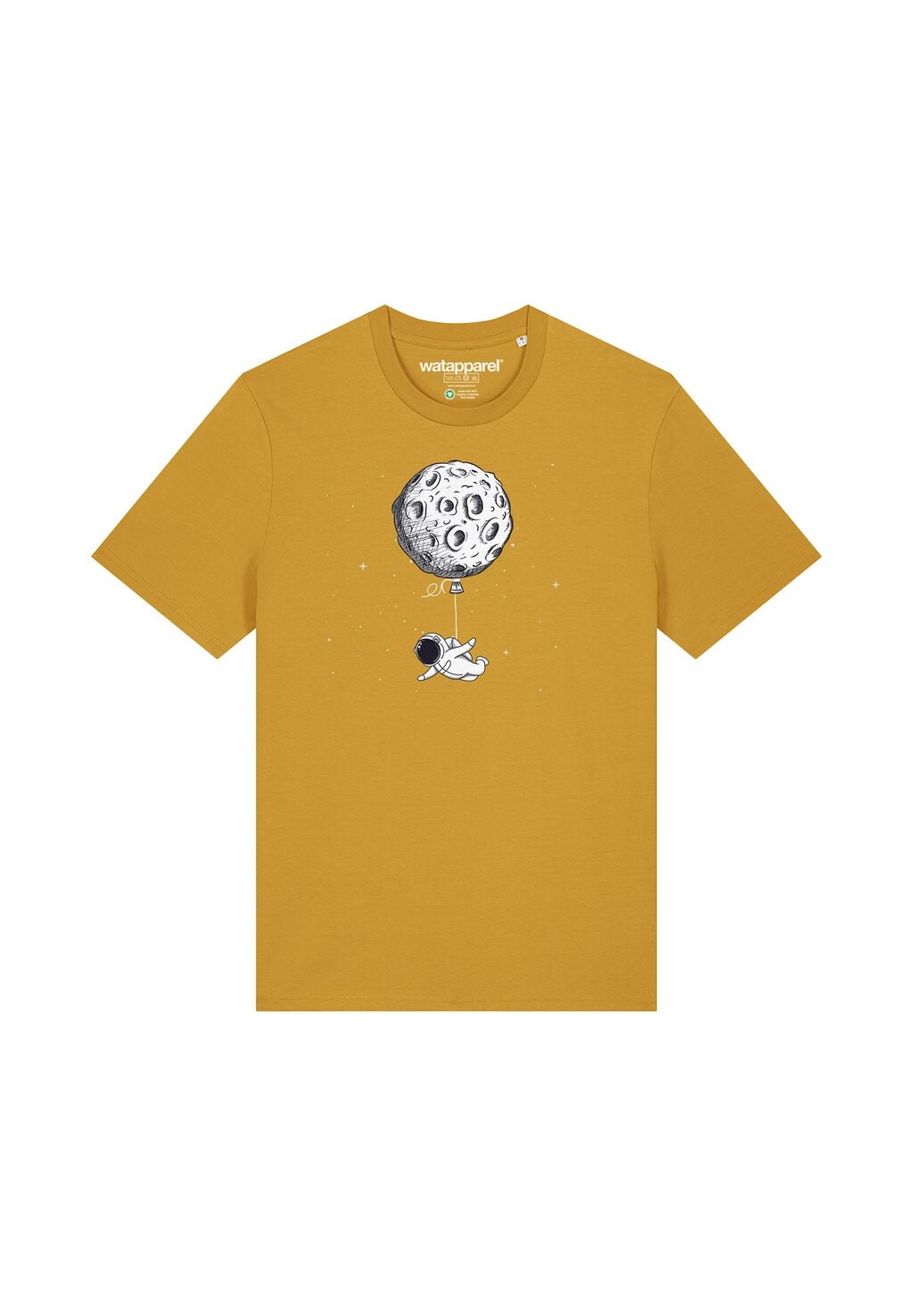 

Футболка с принтом FUNNY SPACEMAN watapparel, горчично-желтый